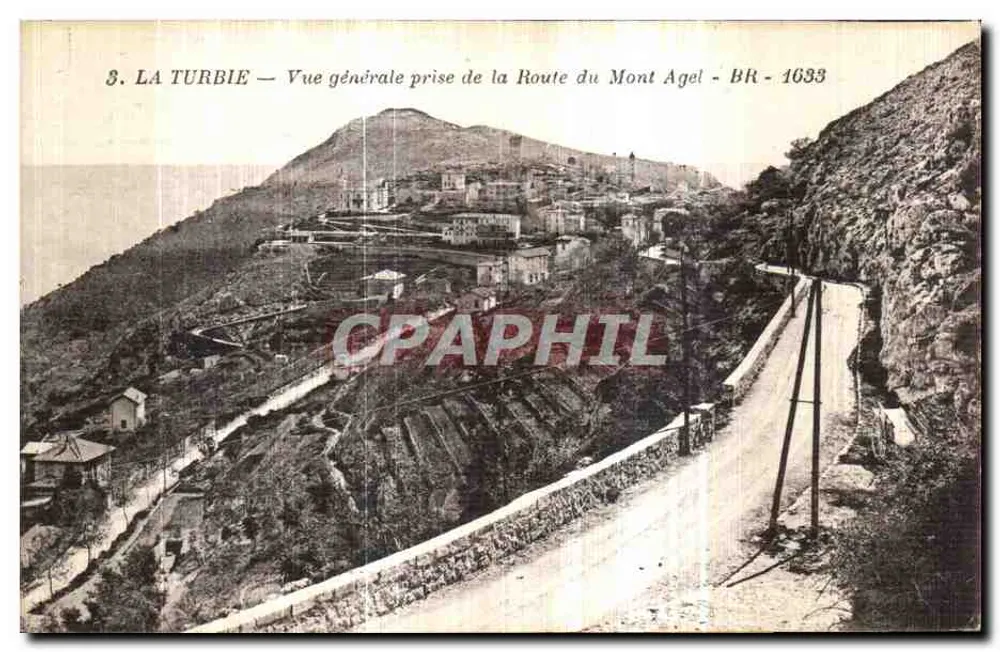 La Turbie — Allgemeiner Blick vom Weg zum Mont Agel — BR 1633 - Vorderseite