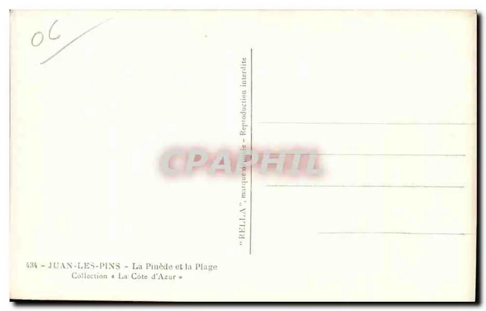 Juan-les-Pins — Die Pinewoods und die Strände — Rella - Rückseite