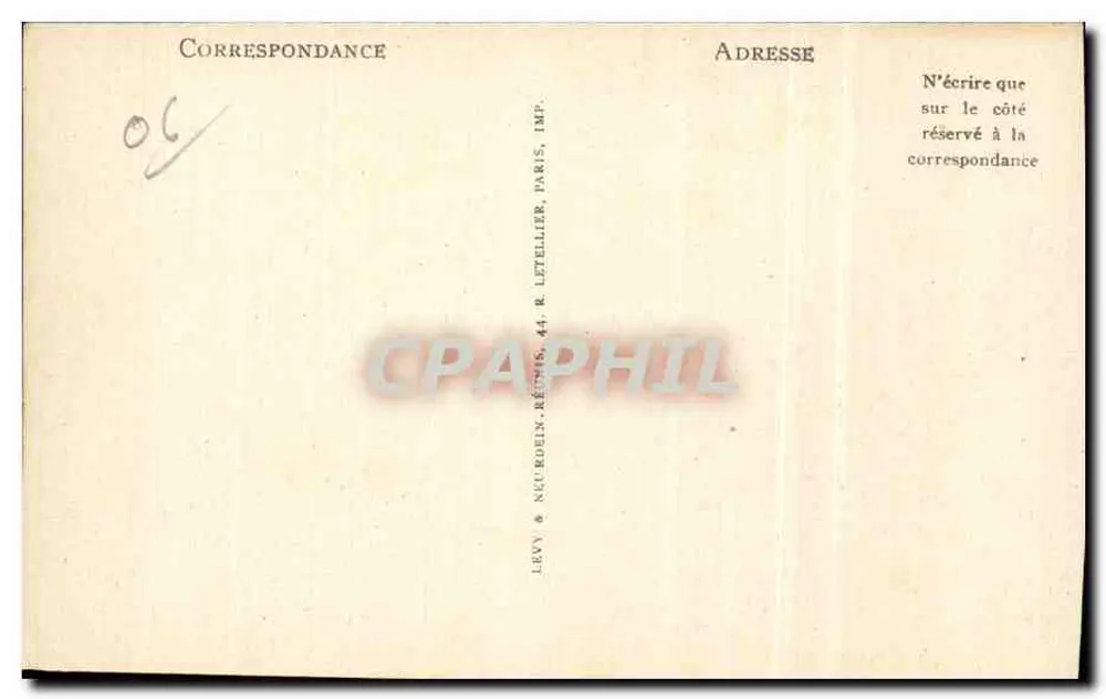 Juan-les-Pins — A Praia — The Beach. LL — editor LL, n°3 - Verso