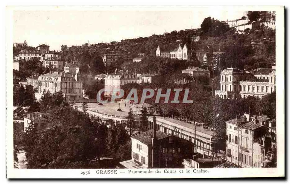 Grasse — Promenade du Cours und das Casino — Verlag Cap. Levy Neurdein, Nr. 2956 - Vorderseite
