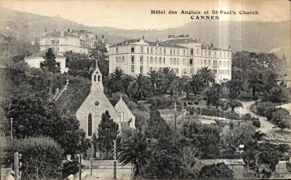 Hotel des Anglais und St Paul's Church — Cannes — Verleger unbekannt - Vorderseite