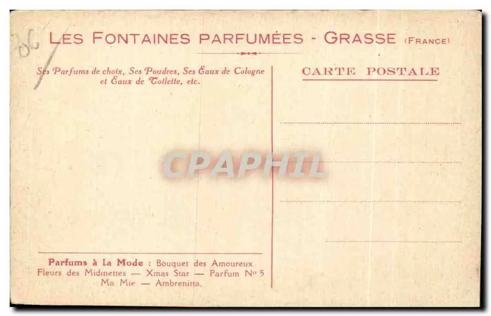 Grasse - A Cidade dos Perfumes — As Fontes Perfumadas — Editor não visível - Verso