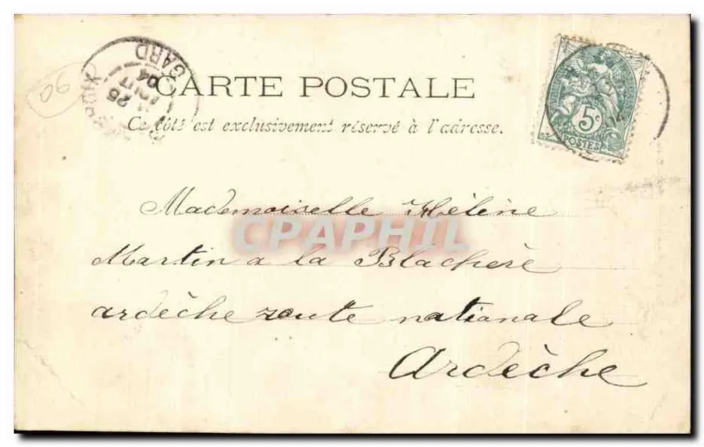 Grasse — Avenue Victoria und das Grand-Hôtel — Verleger Rolabany, Cannes - Rückseite