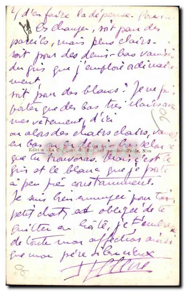 Grasse — Cidade dos Perfumes e das Flores — Vista para Roquevignon - Verso