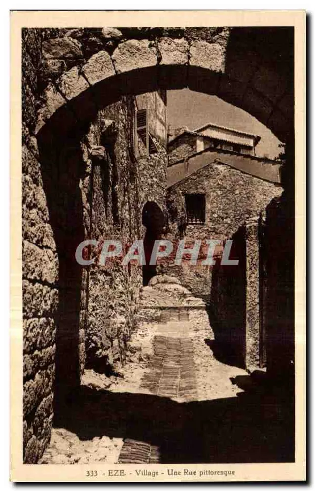 EZE - Vila - Uma Rua pitoresca — Edição 'La Cigegue', Grimaldi, Mônaco, n° 333 - Frente