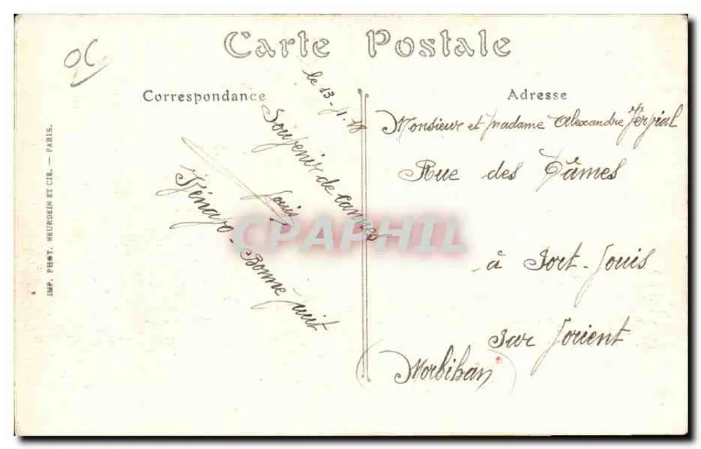 CANNES (Alpes-Maritimes) — La Promenade de la Croisette und der Mont Chevalier — JND Phot. - Rückseite