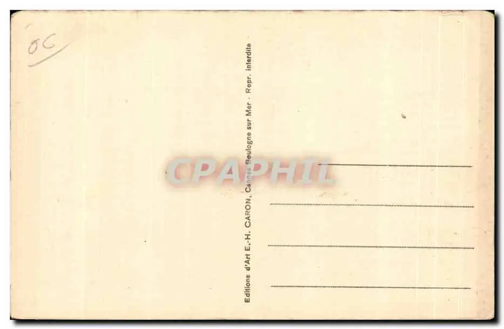 CANNES - Blick auf das Hotel Gonnet vom Meer — Editions E.-H. CARON, Cannes - Rückseite