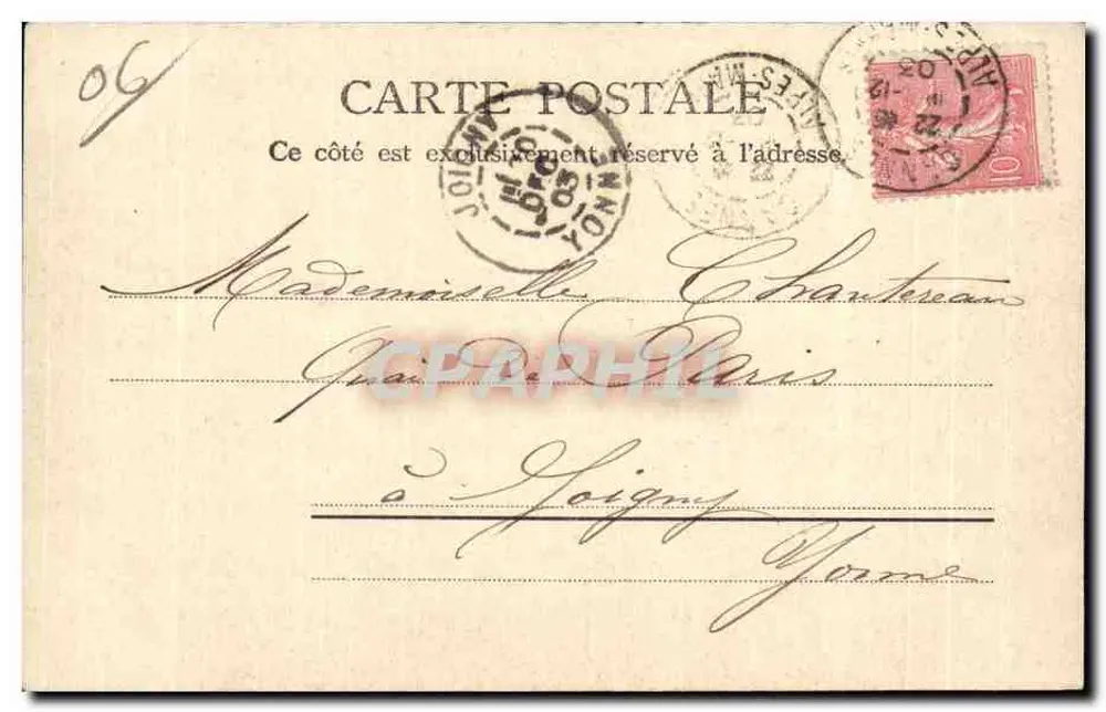 O Mt. Chevalier — Cannes — R.&J.D. n° 10604 J.15 - Verso