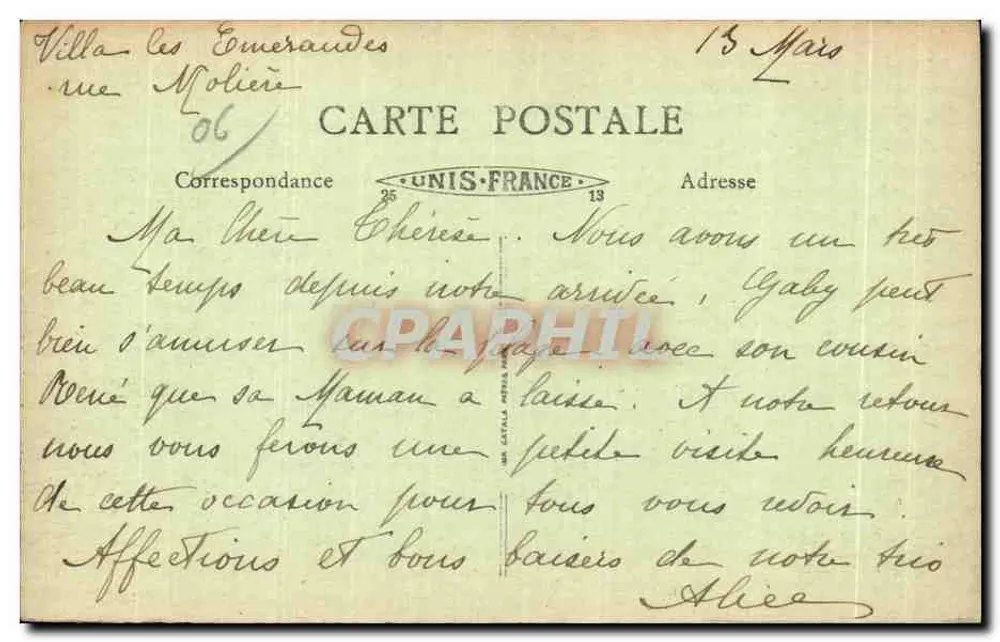 CANNES — Der Hafen — Ansicht des Mont-Chevalier — S.P.J. « Lux » - Rückseite