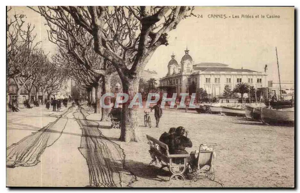 CANNES - Les Allées und das Casino — Verlag E. Alle, n°24 - Vorderseite