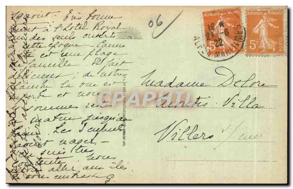 CANNES - Les Allées und das Casino — Verlag E. Alle, n°24 - Rückseite