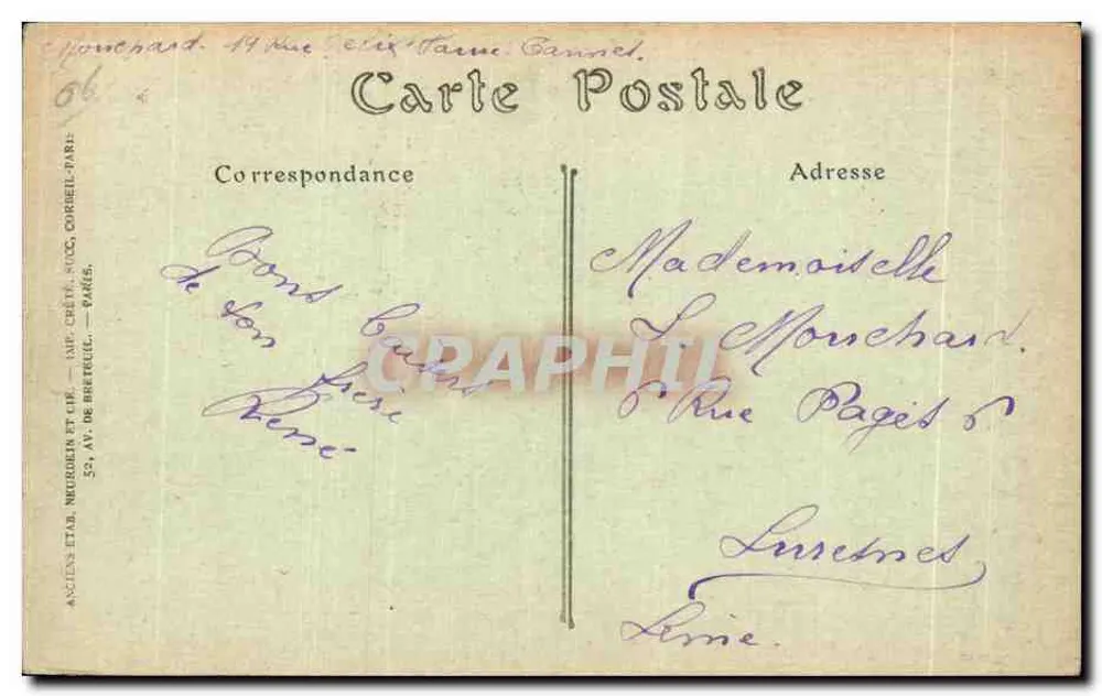 Um Olá de Cannes — Carte postale decorativa com vista integrada — JND. n°636 - Verso