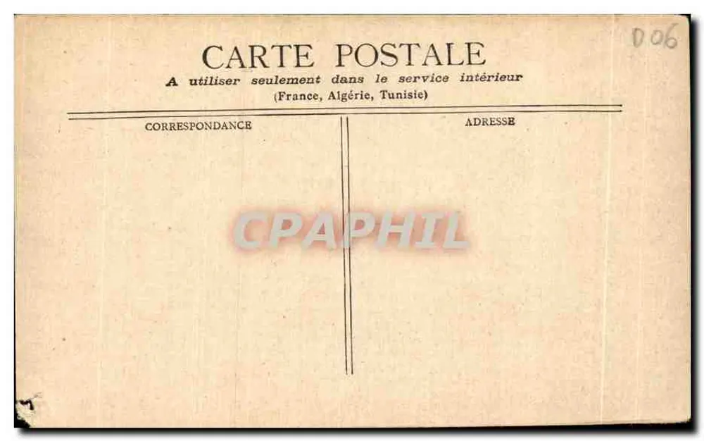 Port de Cannes — vue du port avec bateaux et édifice sur colline — éditeur NORMIGUIC - Verso