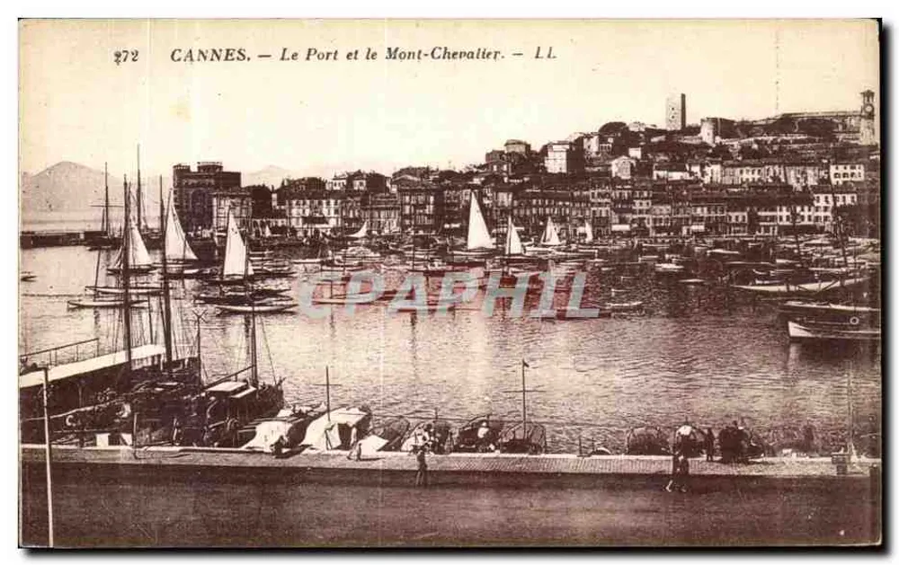 CANNES — Der Hafen und der Mont Chevalier — L.L. — n°72 - Vorderseite