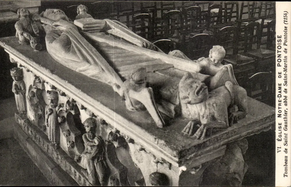 Grabmal des heiligen Gauthier, Abt von Saint-Martin de Pontoise — Kirche Notre-Dame de Pontoise (1156) - Vorderseite