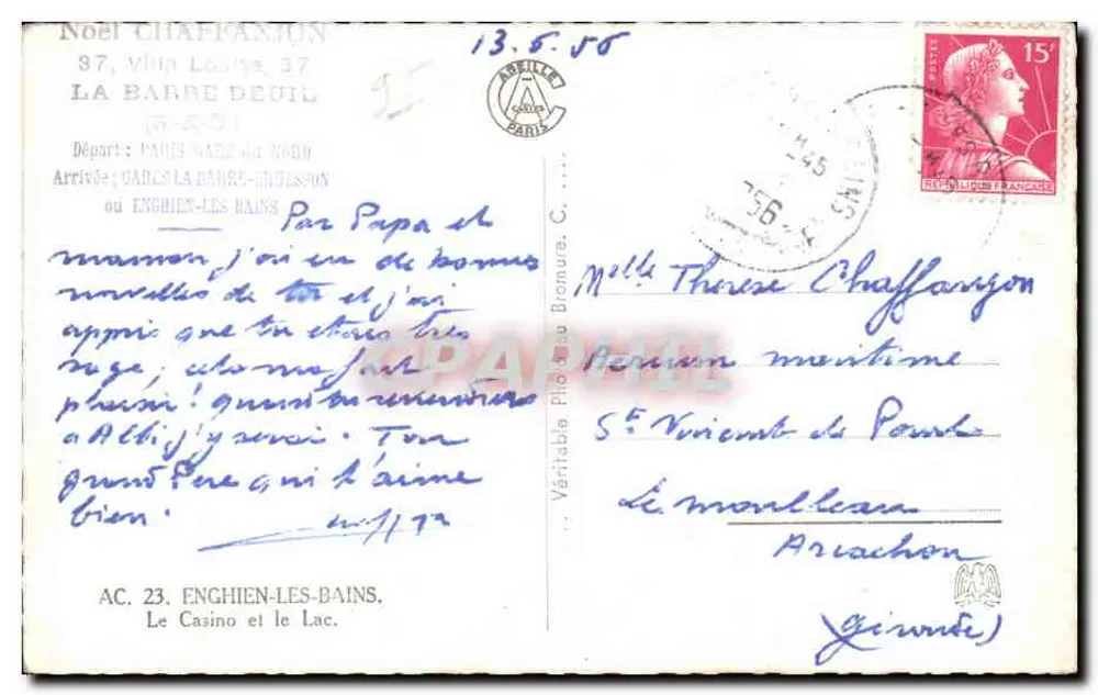 See Enghien — Das Casino — Verlag G. Lévy - Rückseite