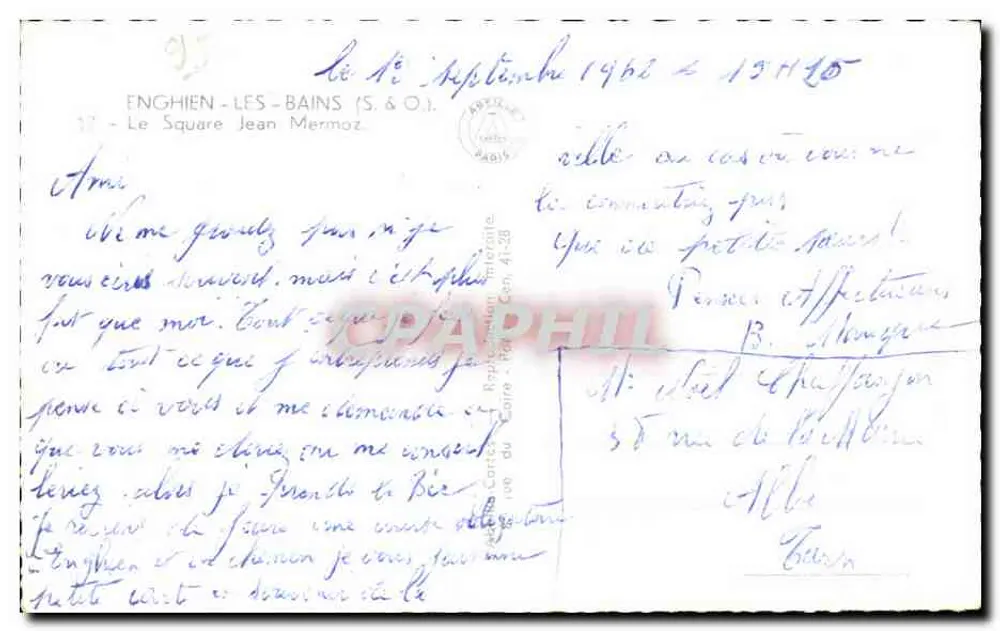 Der Jean Mermoz-Platz — Enghien-les-Bains — n° 4128 - Rückseite