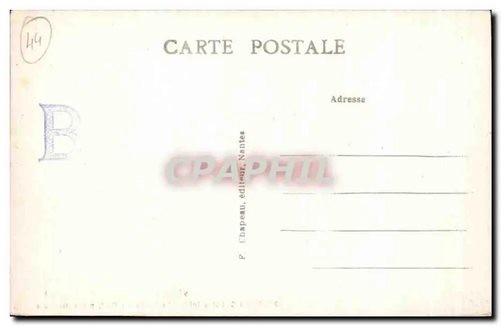 Pornic (Loire-Inf.) — Die Ausfahrt des Hafens, Aufnahme vom Môle — P. Chapeau, Nantes, n° 37 - Rückseite