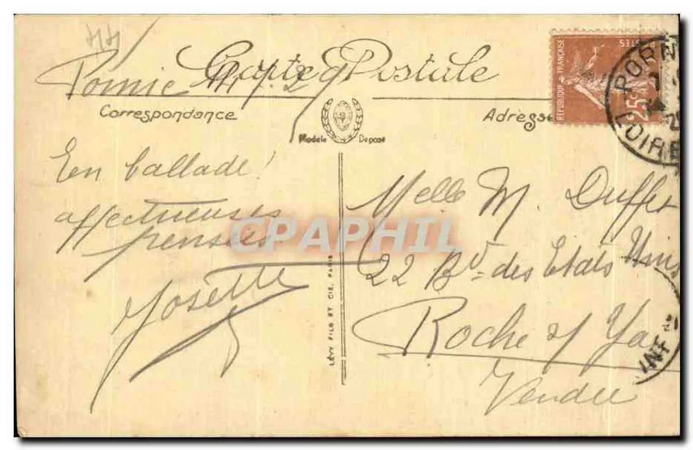 Pornic — A Praia com Maré Alta — LL. n°15 - Verso