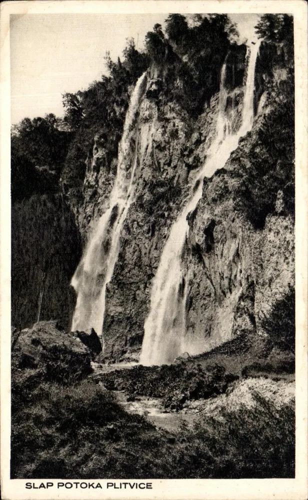 Slap Potoka Plitvice — Plitvicer Wasserfälle — Verleger C. Křížové, Nr. 29 - Vorderseite