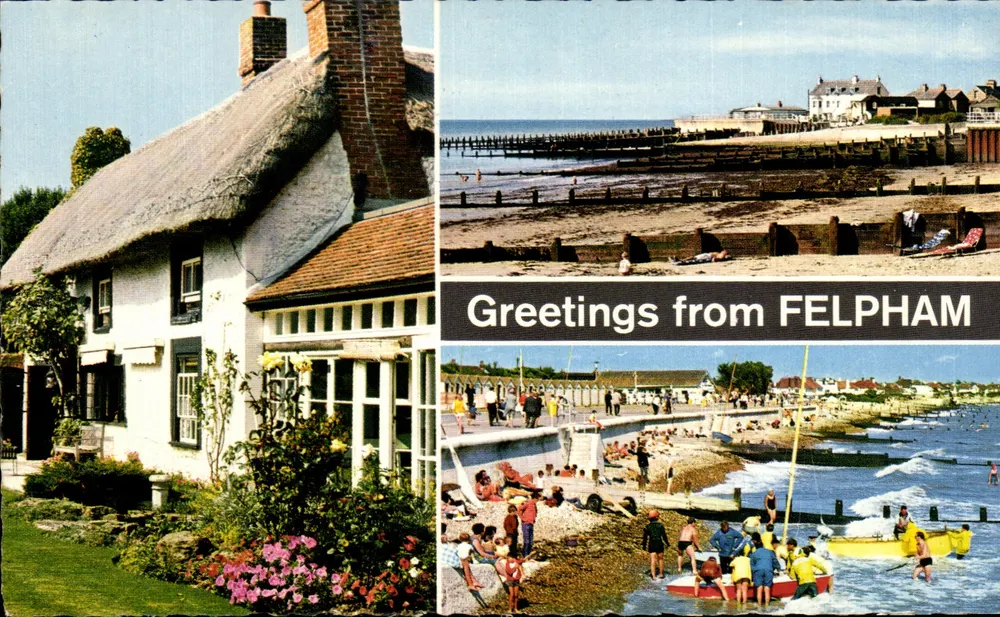 FELPHAM — Ansicht der Strand und des Cottage — Verlag D. Constance Limited - Vorderseite