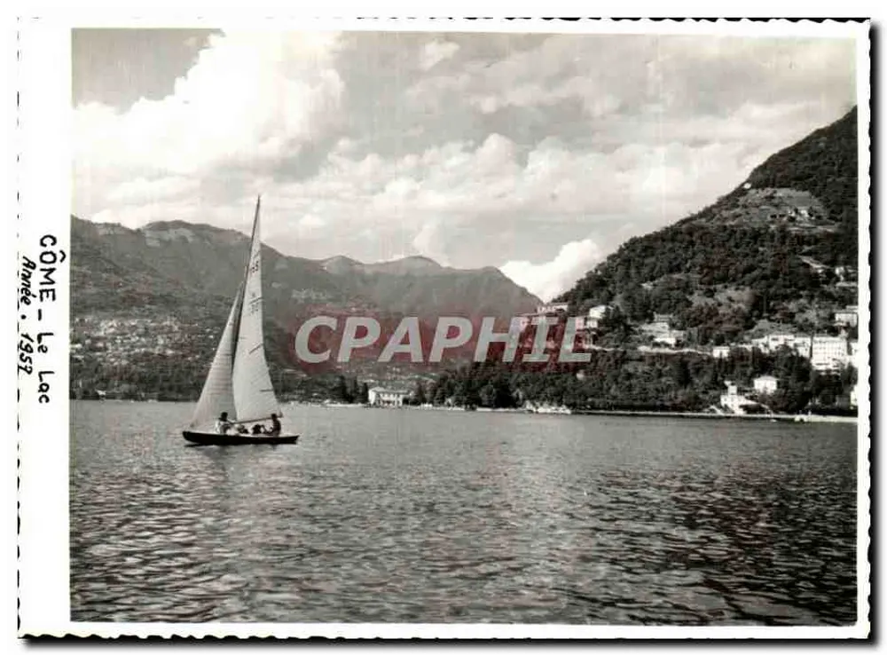 Como - O Lago — vista do lago com vela - Frente