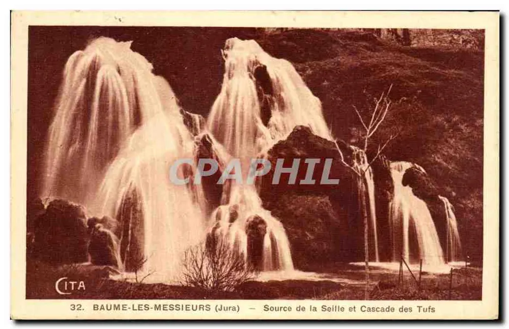 Baume-les-Messieurs (Jura) — Quelle der Seille und Cascade des Tufs — CITA Nr. 32 - Vorderseite
