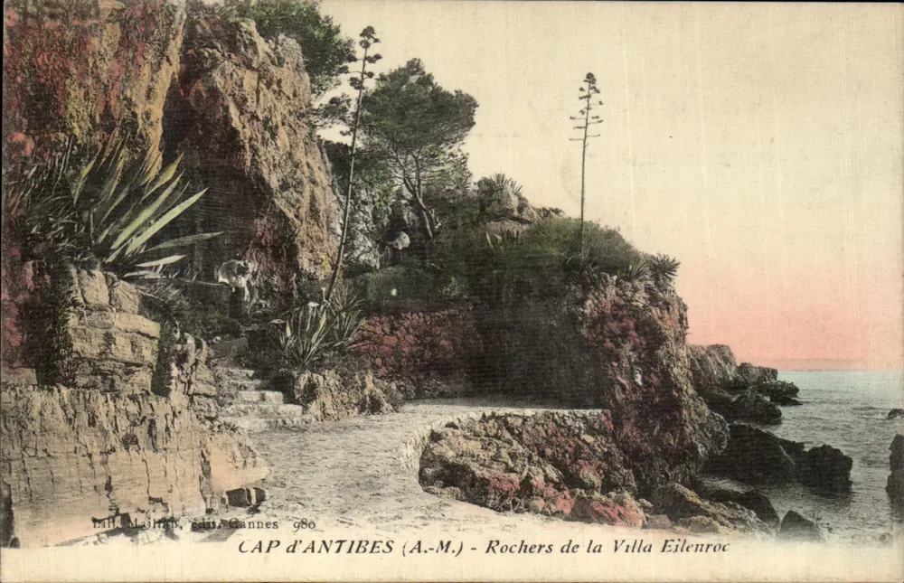 CAP d'ANTIBES (A.-M.) - Rochers da Villa Eilenroc — Edição Cannes 980 - Frente