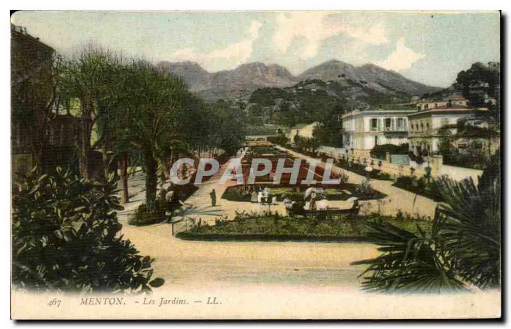 Menton - Os Jardins — LL. — n°467 - Frente