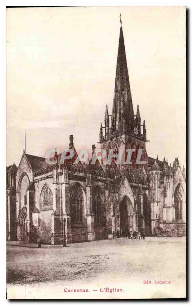 Carentan — A Igreja — Edit. Lemoine - Frente