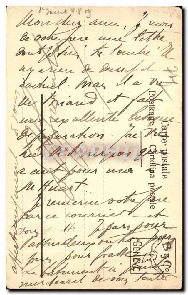 Thonon — Hotel do Parc — editor desconhecido, n° 5196 - Verso
