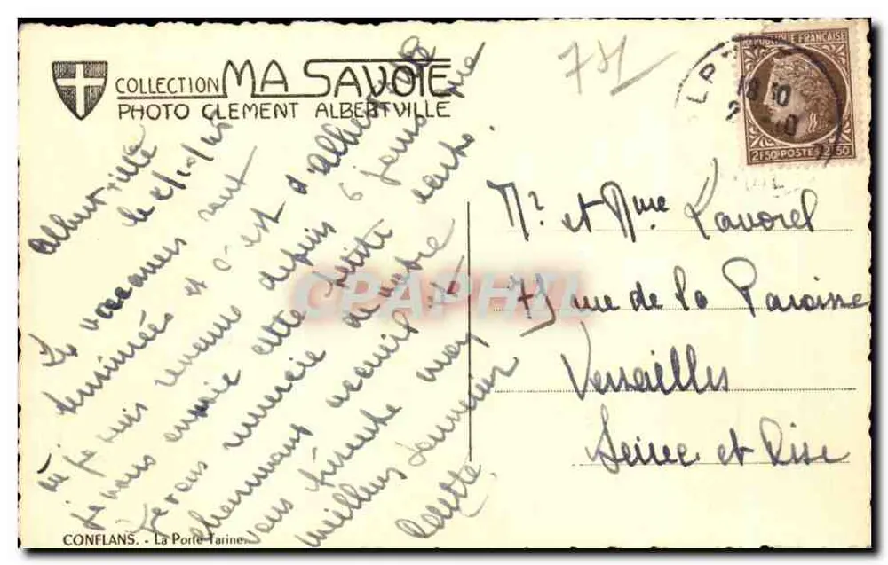 A Porta Tarine — Conflans, Savoie — Foto CLEMENT Albertville - Verso