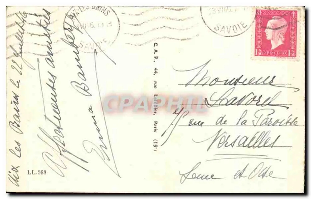 AIX-les-BAINS - LAC do BOURGET — O Castelo de Châtillon - Verso