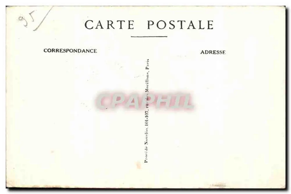 Chaumontel (Seine-et-Oise) — Kirche N.-D.-de-la-Nativité und Statuen der Jungfrau — Glasfenster-Sammlung, spezielle Serie für die Sozialwerke von Chaumontel - Rückseite