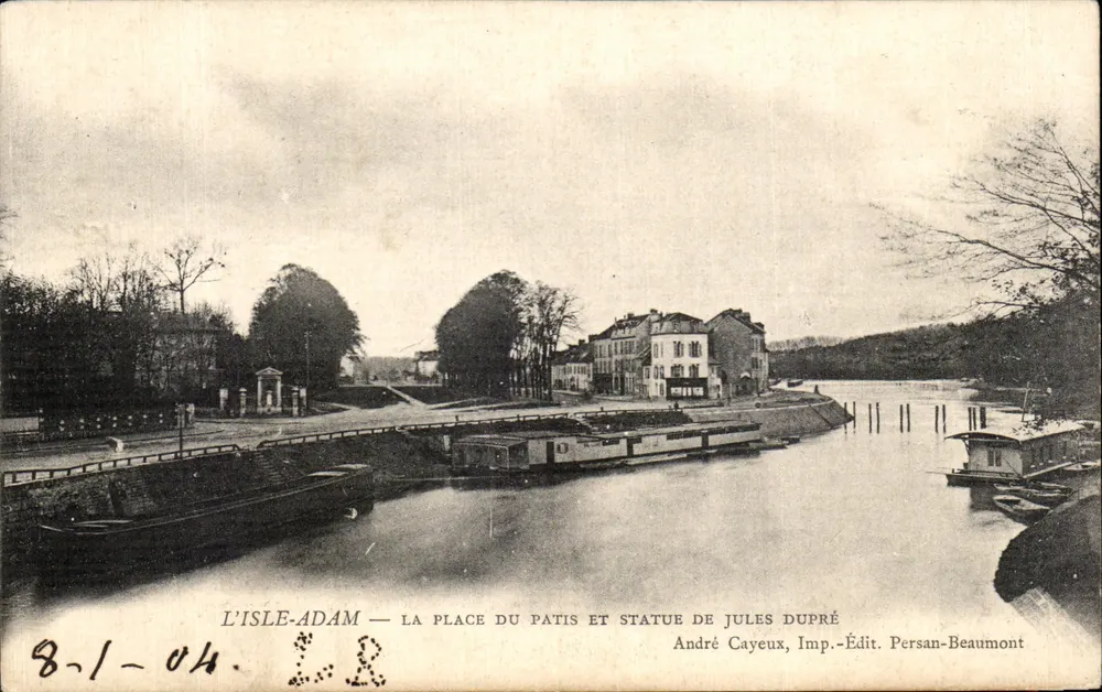 L'ISLE-ADAM — DER PLATZ VON PATIS UND STATUE VON JULES DUPRÉ — André Cayeux, Verlag Persan-Beaumont - Vorderseite
