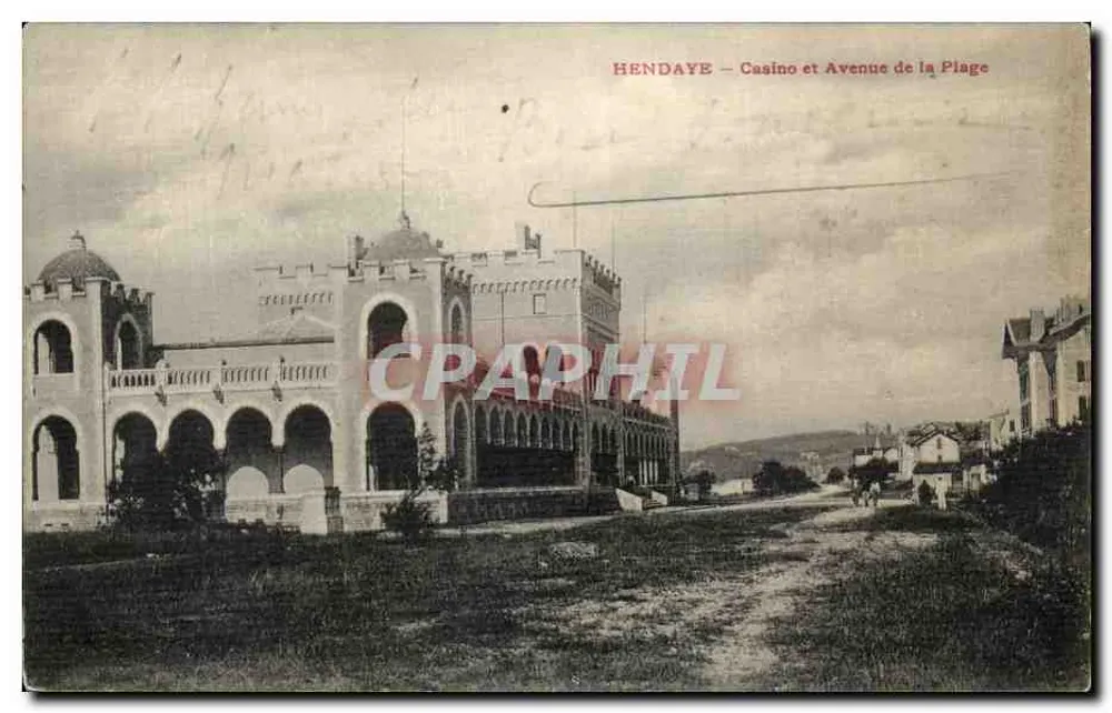 Hendaye — Casino und Avenue de la Plage — Verlag unbekannt - Vorderseite
