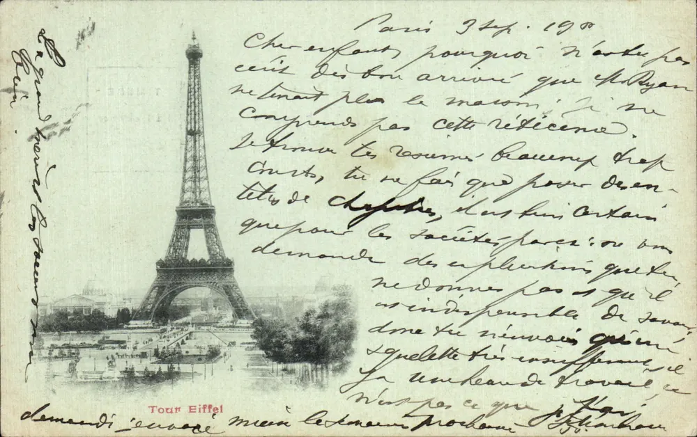 Torre Eiffel — Paris — editor desconhecido, número de série não visível - Frente