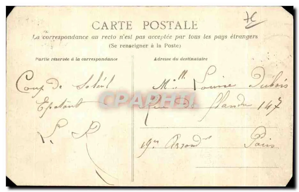Le Havre - O Pão de Açúcar — editor E.B.Z. n°39 - Verso