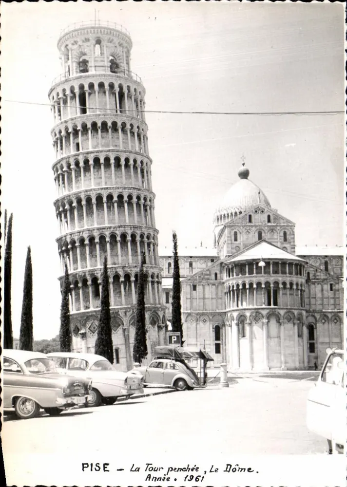 Pisa — Die Schiefen Turm, Der Dom — Jahr 1961 - Vorderseite