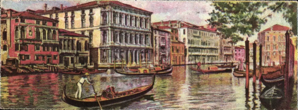 Venedig — Grand Canal bei La Foscari — Verlag 'Venezia - Grand Canal a La Foscari' - Vorderseite