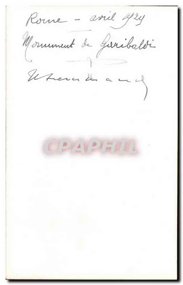 Rom — Garibaldi-Denkmal — unbekannter Verlag, Seriennummer nicht sichtbar - Rückseite