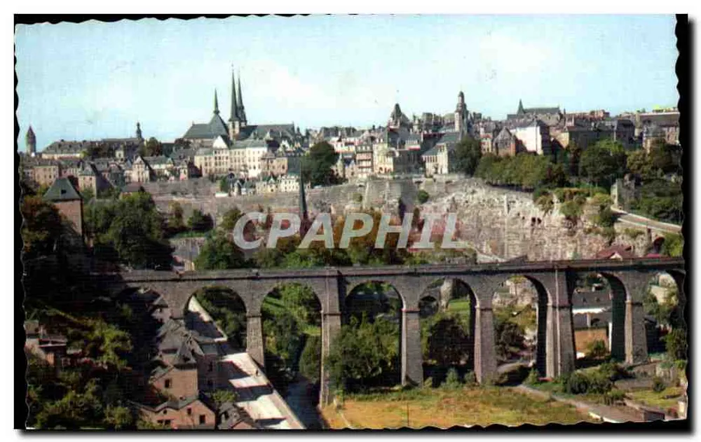 Vista geral de Luxemburgo — editor E.A. Schnack, n°6 - Frente