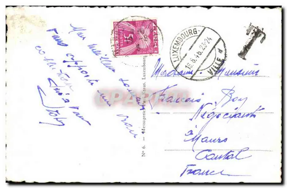Luxemburg — Grund und Ville-Haute — unbekannter Verlag, Nr. 6 - Rückseite