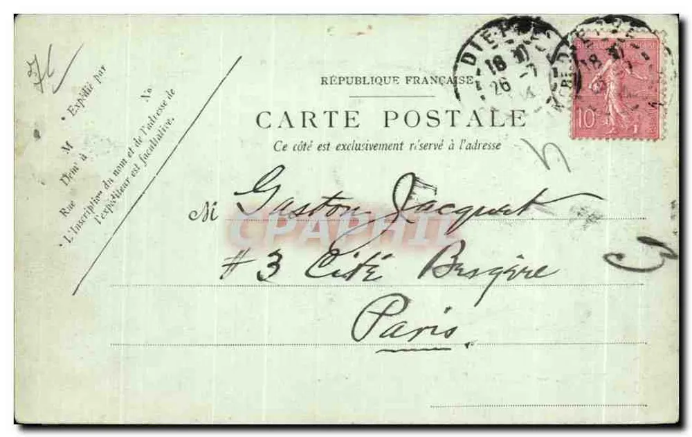 Dieppe — 'La Tagnise' im Avant-Port — LL, Ausgabe LL - Rückseite