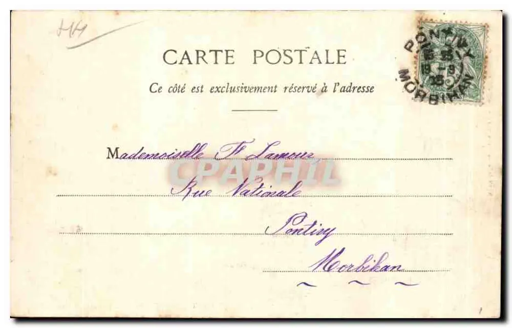 NANTES - El Mausoleo del General de Lamoricière — Colección G. I. D. de Nantes, N° 58 - Reverso