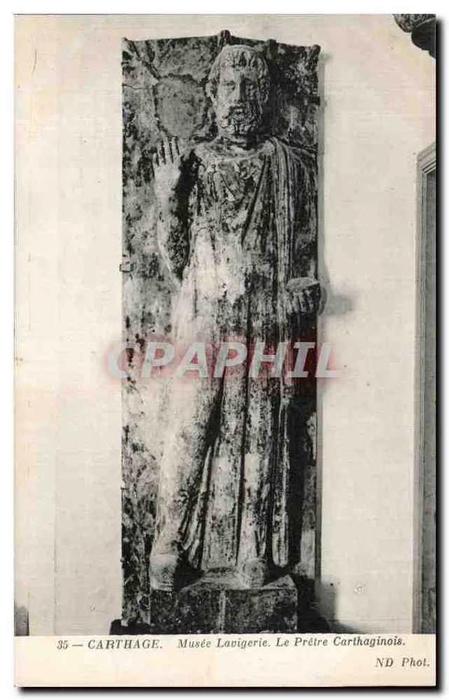 Carthage — Museum Lavigerie. Der karthagische Priester — ND Fotografie. - Vorderseite