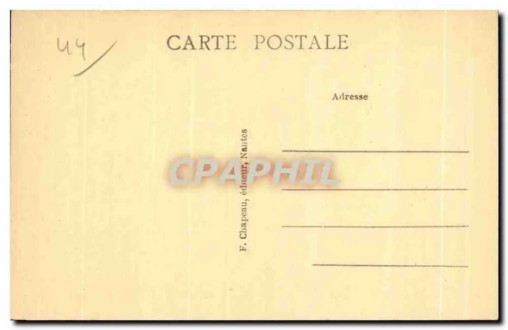 Nantes — O Square e o Palácio da Bolsa — 707 - Verso
