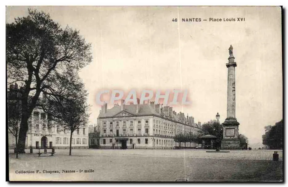 NANTES — Place Louis XVI — Coleção F. Chapeau, Nantes - 5e mille - Frente