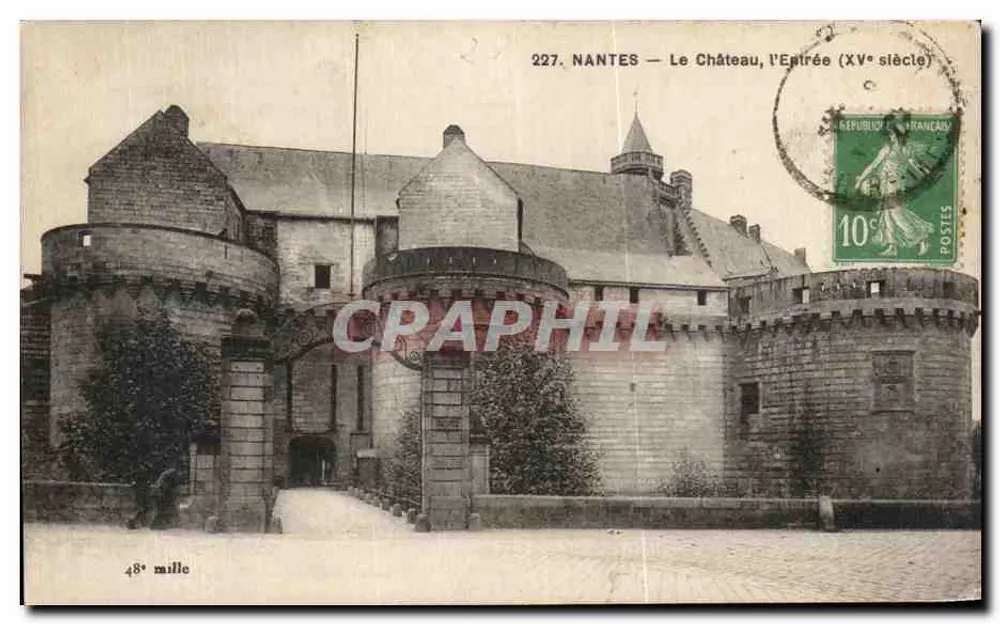 NANTES — O Castelo, a Entrada (século XV) — F. Gaspard, Imp.-Edit., Nantes - Frente