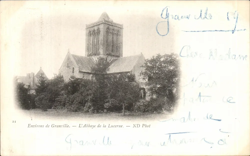 Umgebung von Granville — Die Abtei La Lucerne — ND Phot - Vorderseite